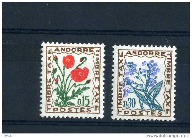 - ANDORRE FRANCAIS . TIMBRES TAXE NEUFS . CHARNIERE ET AMINCISSEMENTS - Ungebraucht