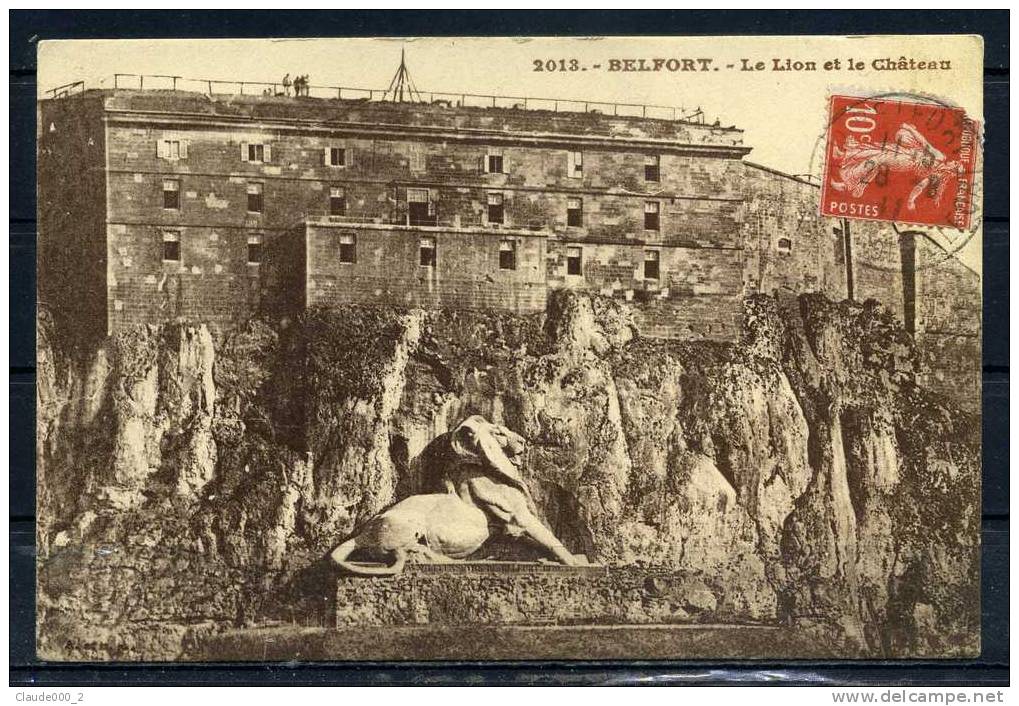 CPA . BELFORT . Le Lion Et Le Chateau . Voir Recto Verso  (K307) - Belfort – Le Lion