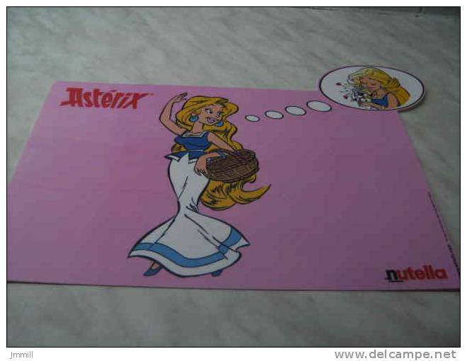 Asterix : Set De Table Offert Par Nutella Belgique 2004 : Falbala - El Arte De La Mesa