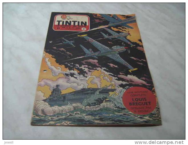 Tintin Belge 10ème Année N°37 : Couverture Reding - Tintin