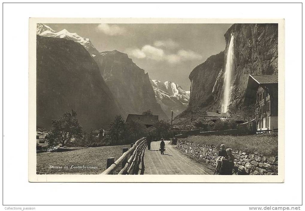 Cp, Suisse, Strasse In Lauterbrunnen - Lauterbrunnen