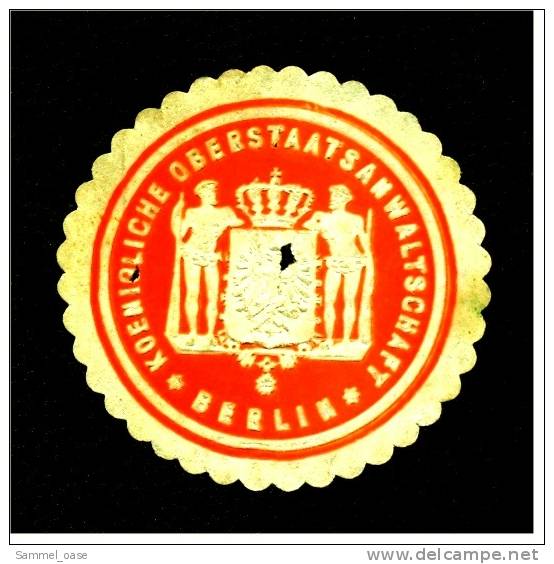 Siegelmarke - Oberstaatsanwaltschaft Berlin - Ca. 1910 - Seals