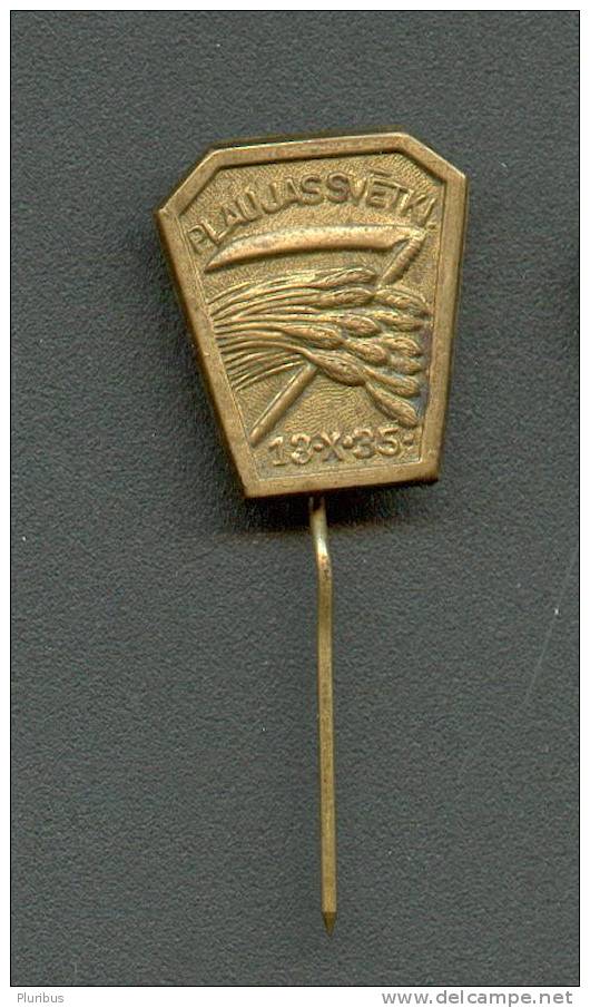 1935 LATVIA VINTAGE BADGE PIN, Brass - Other & Unclassified