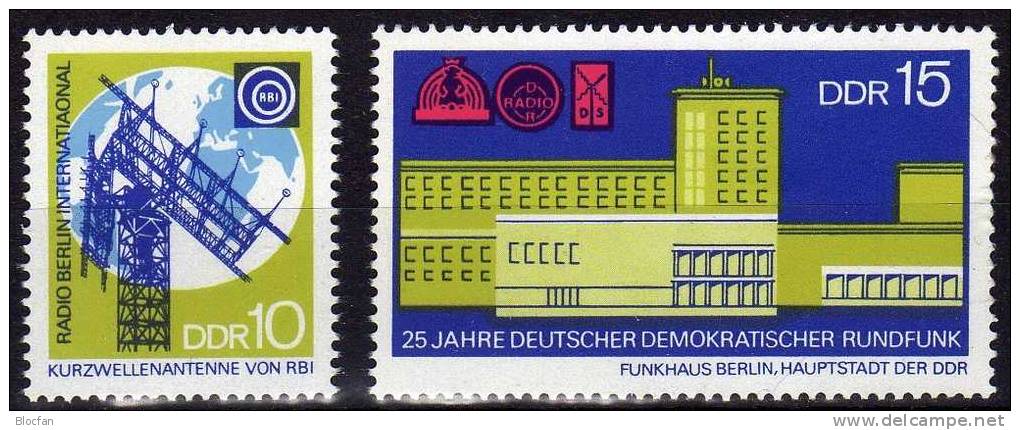 Radio International 1970 DDR 1573/4 Plus 4xZD ** 25€ Funkhaus Deutschlandsender In Berlin History Se-tenant Of Germany - Se-Tenant