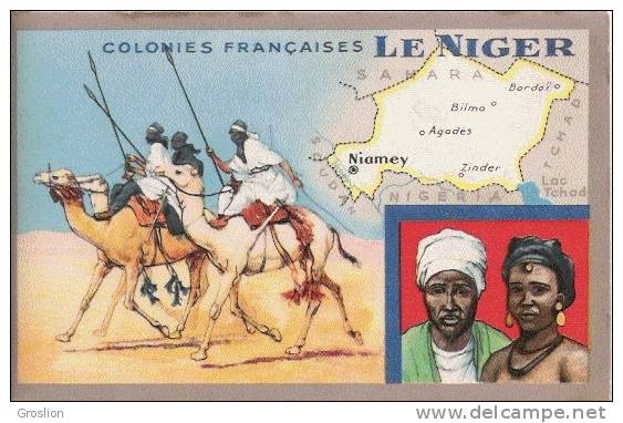LE NIGER COLONIES FRANCAISES (CARTE PUBLICITE LION NOIR) - Niger