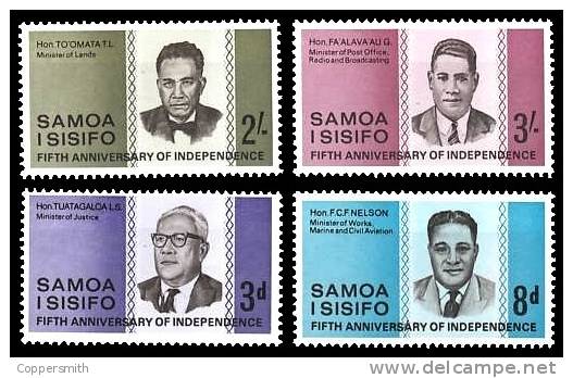 (009) Samoa  Independence / Unabhängigkeit / Persons  ** / Mnh  Michel 146-49 - Samoa