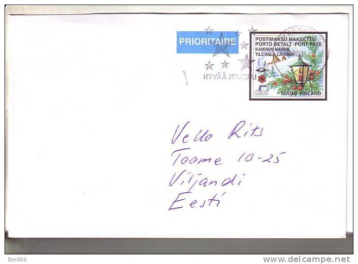 GOOD FINLAND Postal Cover To ESTONIA 1997 - Postage Paid - Brieven En Documenten