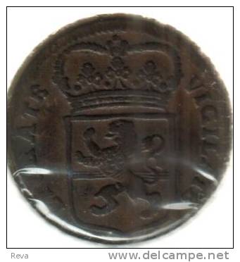 NETHERLANDS OVERYSSEL 1 DUIT INSCRIPTION FRONT SHIELD BACK 1769 VF KM? READ DESCRIPTION CAREFULLY !! - Monnaies Provinciales