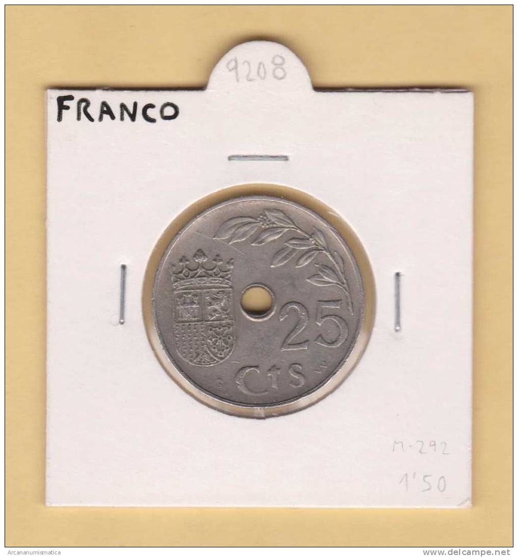 ESPAÑA / FRANCO   25  CENTIMOS  1.937  CU NI  KM#753  MBC/VF   DL-9208 - Otros & Sin Clasificación