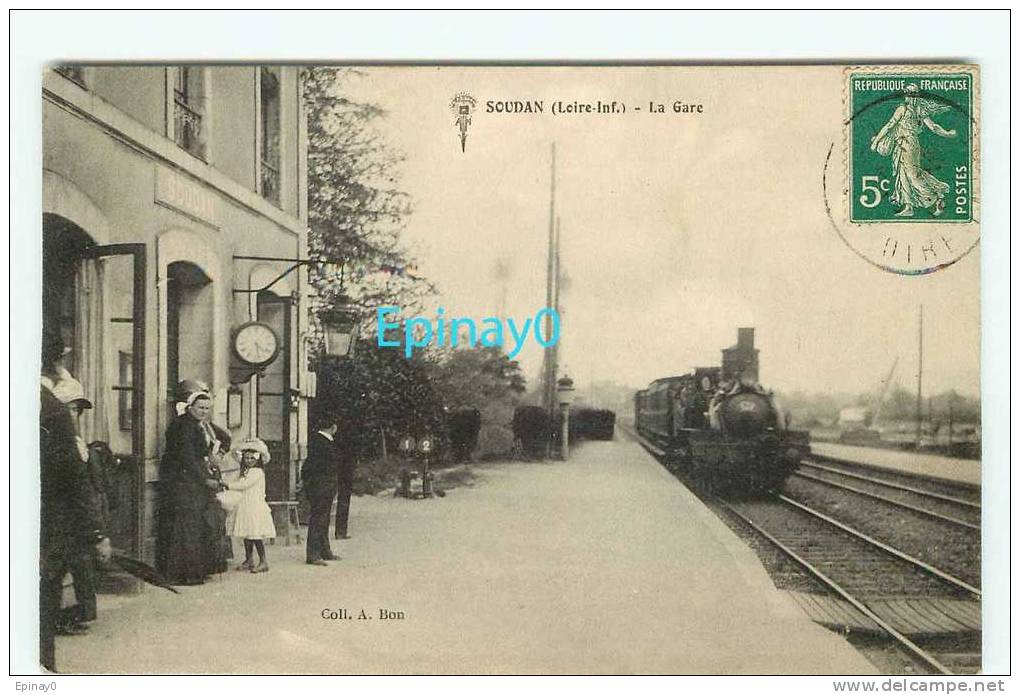 Br - 44 - SOUDAN - La Gare Avec Son Train - Cliché Bon - RARE Et INCONNUE - Autres & Non Classés