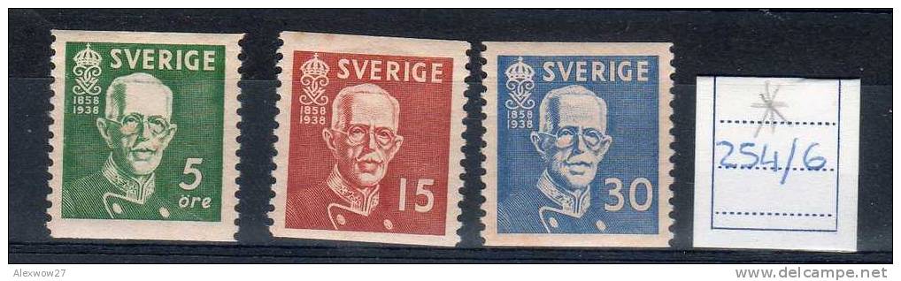 SVEZIA / SVERIGE 1938 -  COMPLEANNO RE GUSTAVO -  * Rif.254/56 - Ongebruikt