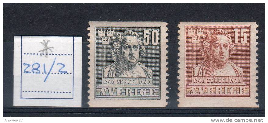 SVEZIA/SVERIGE 1940 ---NASCITA J.T.SERGEL-- Rif.281/282 - Nuevos