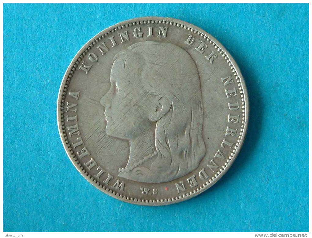1892 - 1 GULDEN / KM 117 ( Silver Uncleaned Coin - For Grade, Please See Photo ) ! - Monete D'Oro E D'Argento