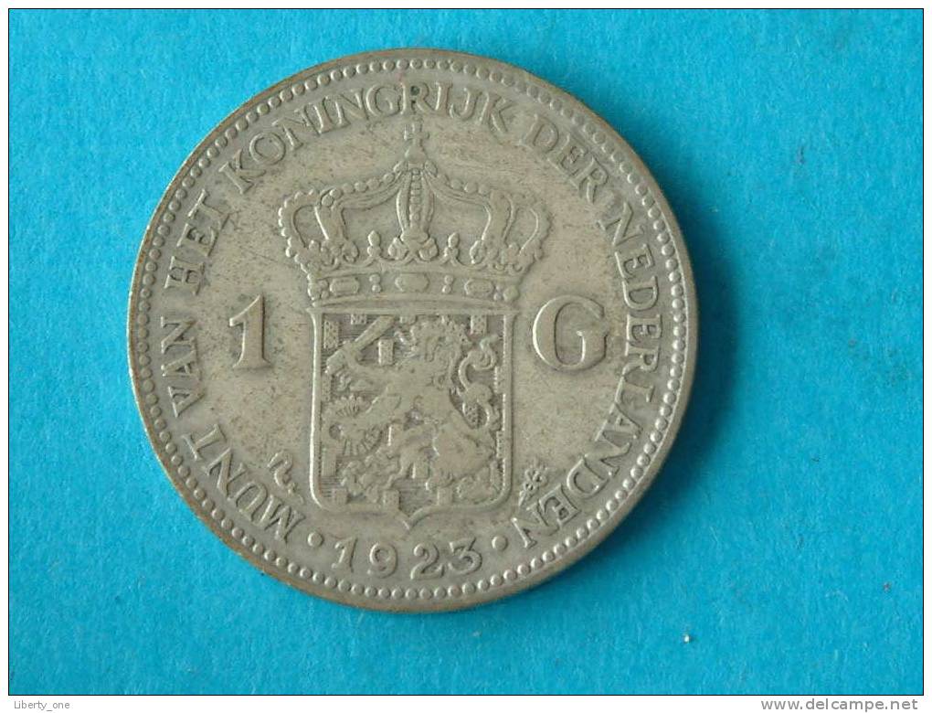1923 - 1 GULDEN / KM 161.1 ( Silver Uncleaned Coin - For Grade, Please See Photo ) ! - Gold- & Silbermünzen