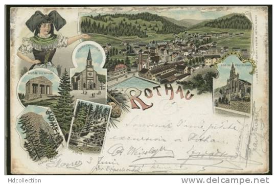 67 ROTHAU /         ( Carte Multivues Style Dessin Couleur )       / BELLE CARTE GRUSS - Rothau