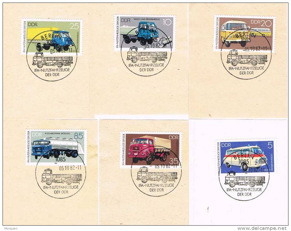 Sere  Transporte Alemania DDR. 1982. Num 2744-49, Cat Michel. Camiones - Trucks