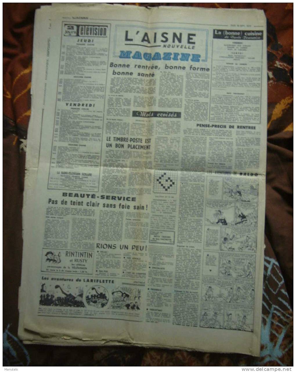 Journal - L´aisne Nouvelle - Jeudi 10 Septembre 1970 - Other & Unclassified
