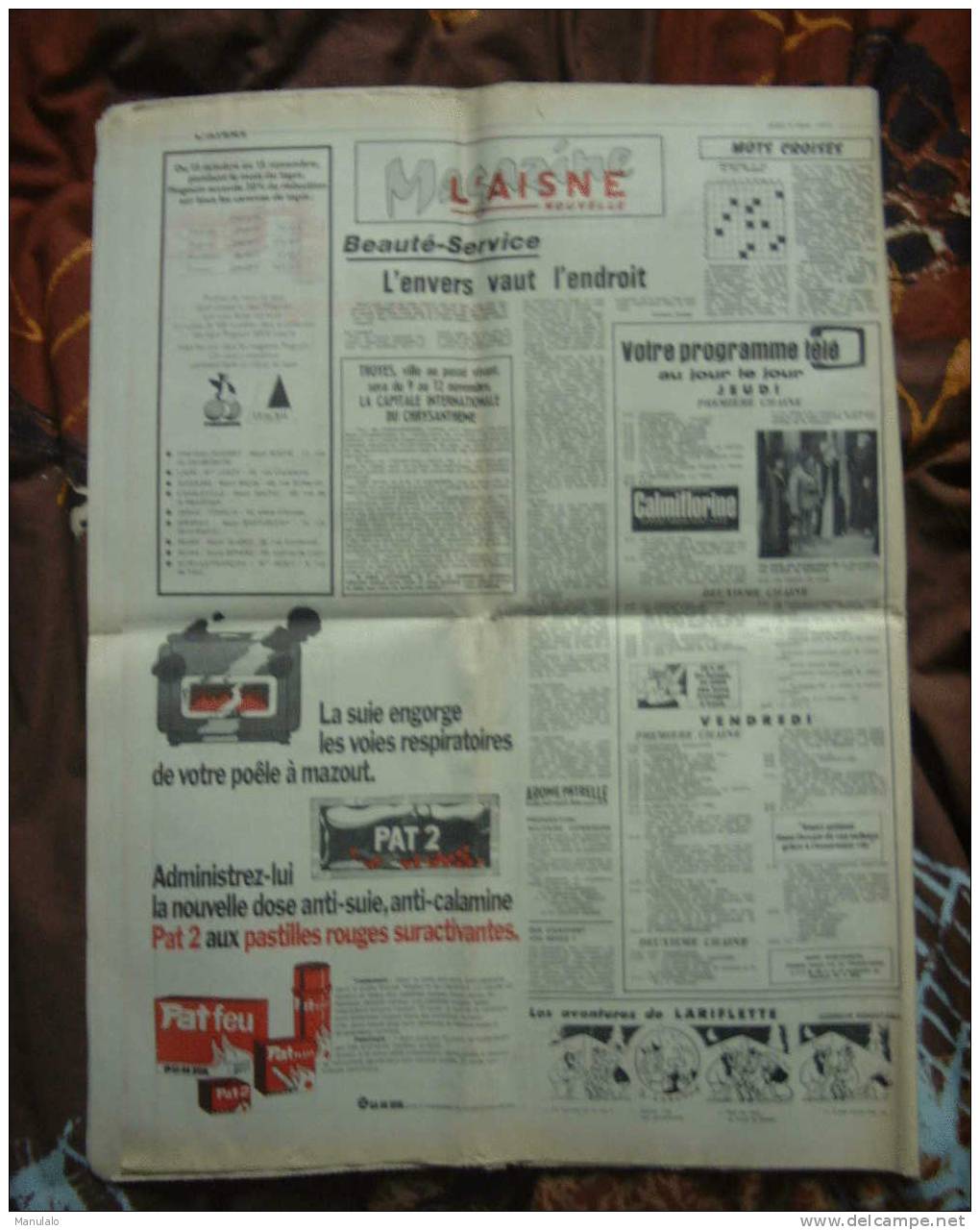 Journal - L´aisne Nouvelle - Jeudi 9 Novembre 1972 - Autres & Non Classés