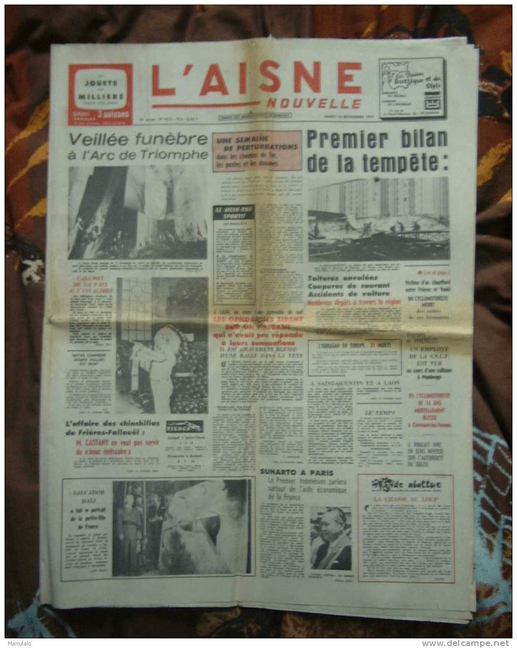 Journal - L´aisne Nouvelle - Mardi 14 Novembre 1972 - Autres & Non Classés