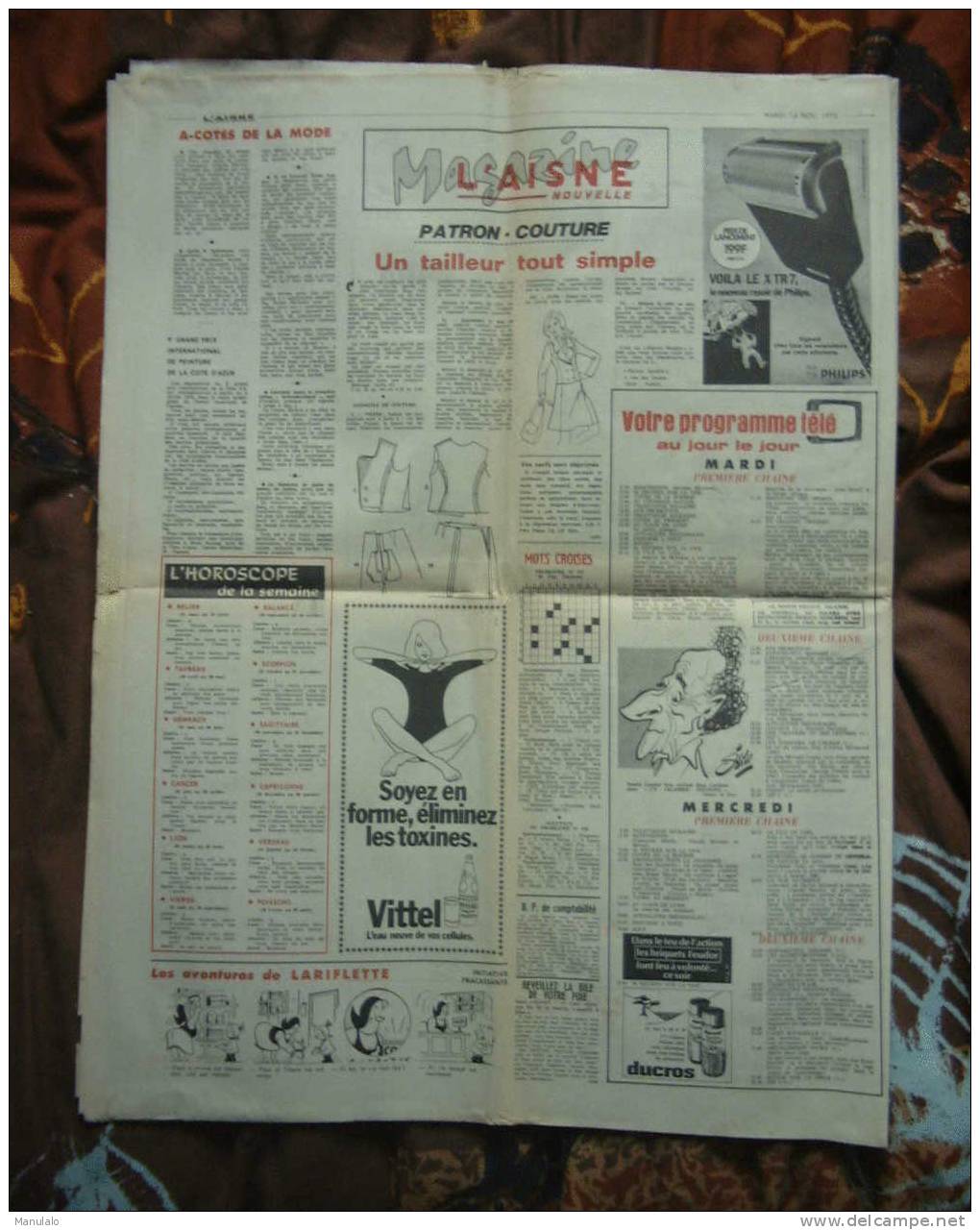 Journal - L´aisne Nouvelle - Mardi 14 Novembre 1972 - Autres & Non Classés