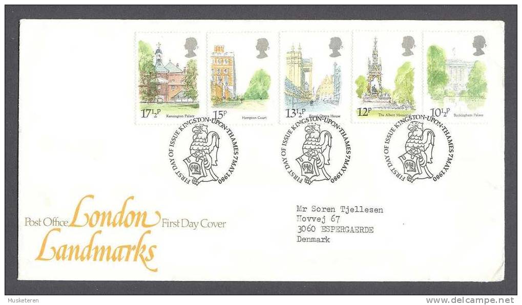 Great Britain 1980 FDC Cover Landmarks - 1971-1980 Decimal Issues