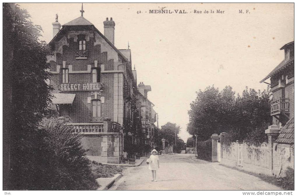 76. Mesnil - Val : Rue De La Mer . - Mesnil-Val