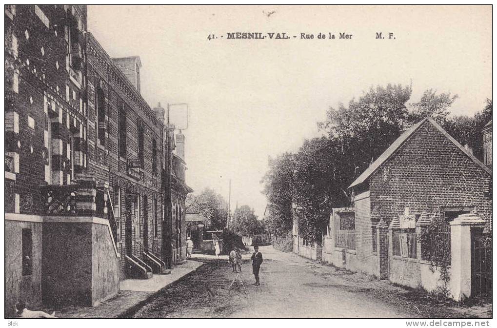 76. Mesnil - Val : Rue De La Mer . - Mesnil-Val