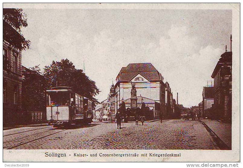 B3646 Germany Solingen Kaiser Und Cronenbergerstrasse Mit Kriegerdenkmal Not Used Perfect Shape - Solingen