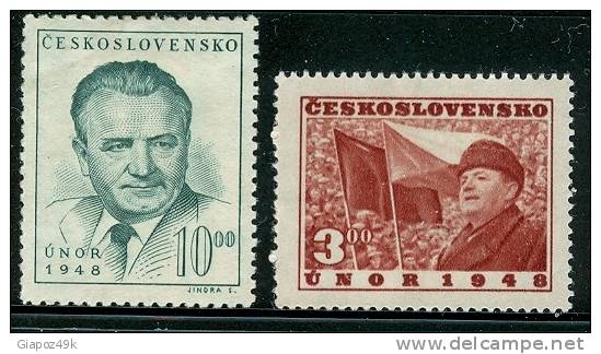 ● TCHECOSLOVAQUIE  - 1949  Rep. D. -  N. 488 / 89 * Serie Compl.  -  Cat. ? €  -  Lotto  N. 256  - - Ongebruikt