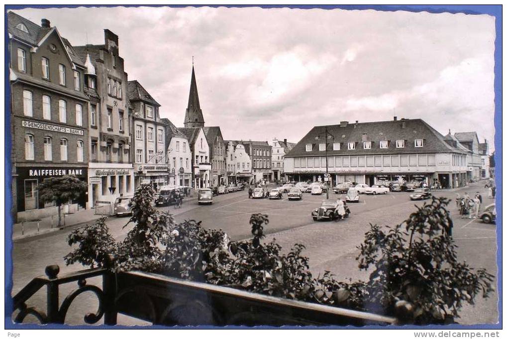 Lingen,Ems,Markt,1958, Oldtimer, - Lingen