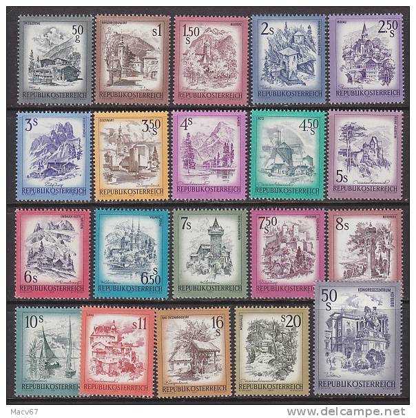 Austria 958-76  ** - Unused Stamps