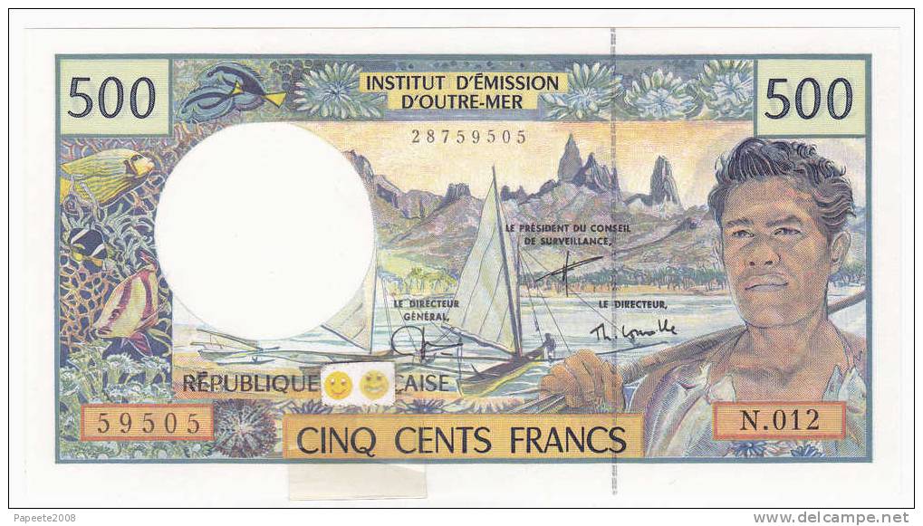 Polynésie Française - 500 FCFP - Alphabet N.012 / 2009 / Signatures Severino-Redouin-Cornaill E - Neuf  / Jamais Circulé - Territorios Francés Del Pacífico (1992-...)