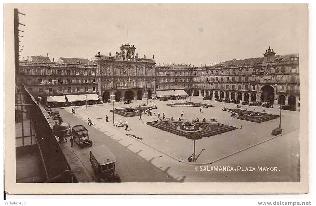 SALAMANCA..  PLAZA MAYOR..BELLE VOITURE..DATE ILLISIBLE - Salamanca