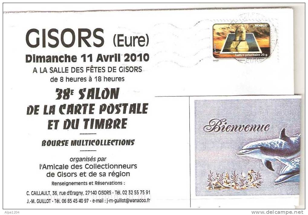 ANNEE 2010 - ENVELOPPE & TIMBRE "FETE DE L EAU - L OURS POLAIRE" OBLITERE - Lettres & Documents