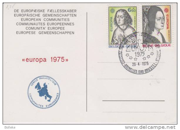 Europa CEPT - Année 1975 - Belgique - Carte Postale De 1975 - 1975
