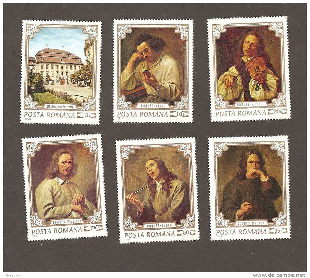 Roumanie N°2580 à2585 Neuf** Tableaux Du Musée De Bruckenthal - Unused Stamps