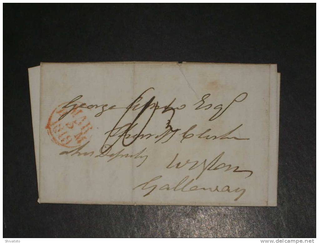 (1375) UK Stampless Cv To Galleway 1819 - ...-1840 Precursori