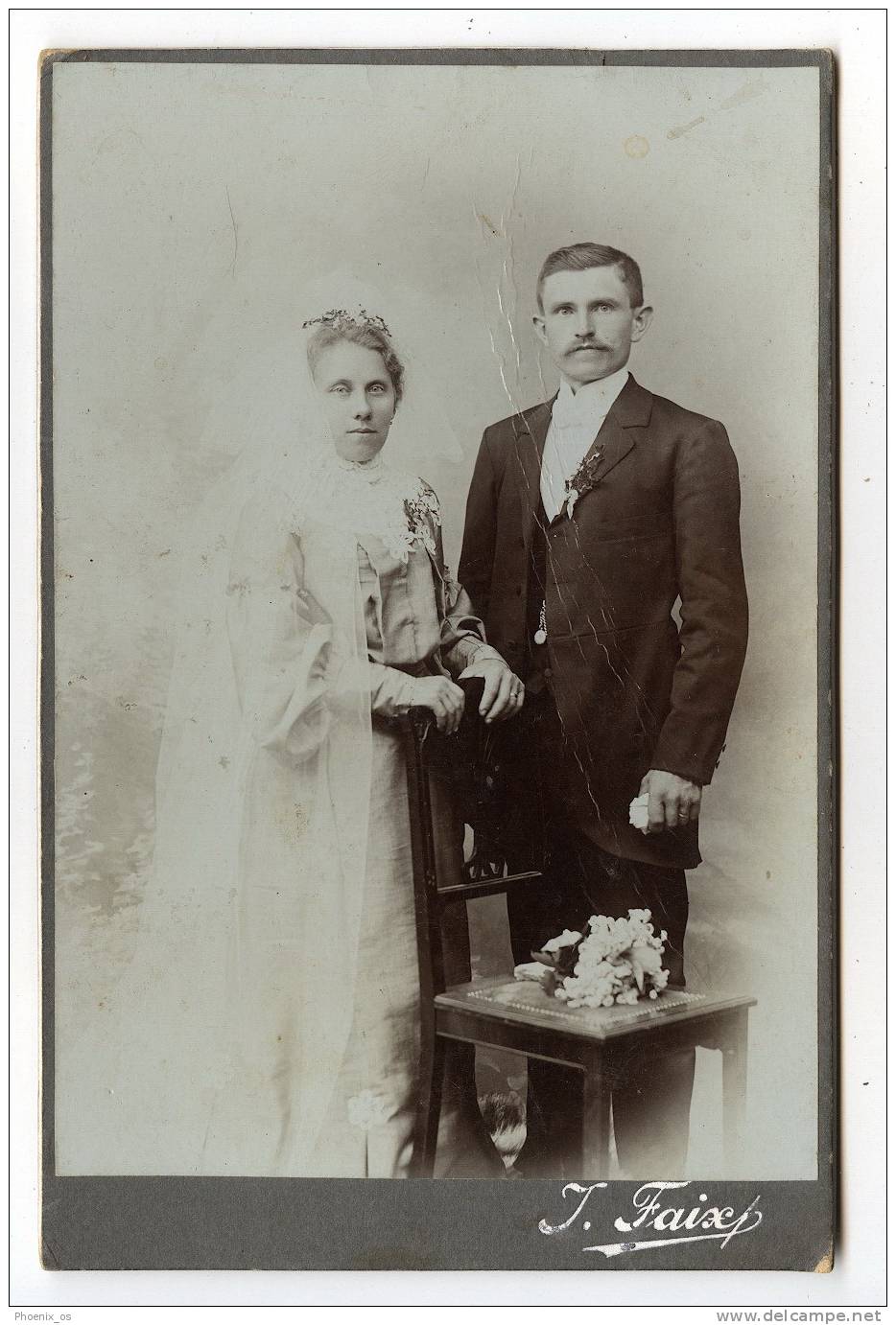 MARRIAGE / WEDDING - Bride, Mariée & Groom, Cabinet Photo, Atelier FAIX, Praha, Format: 16,5x10,5cm - Huwelijken