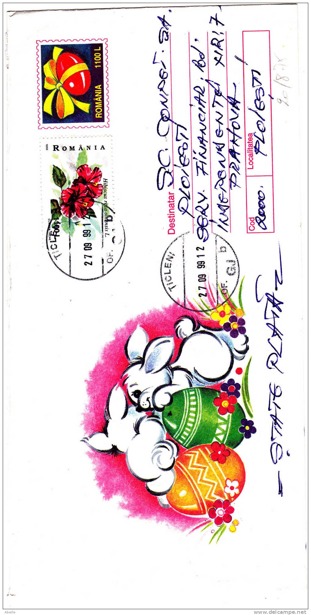 20/875  ENVELOPPE ROUMANIE - Easter