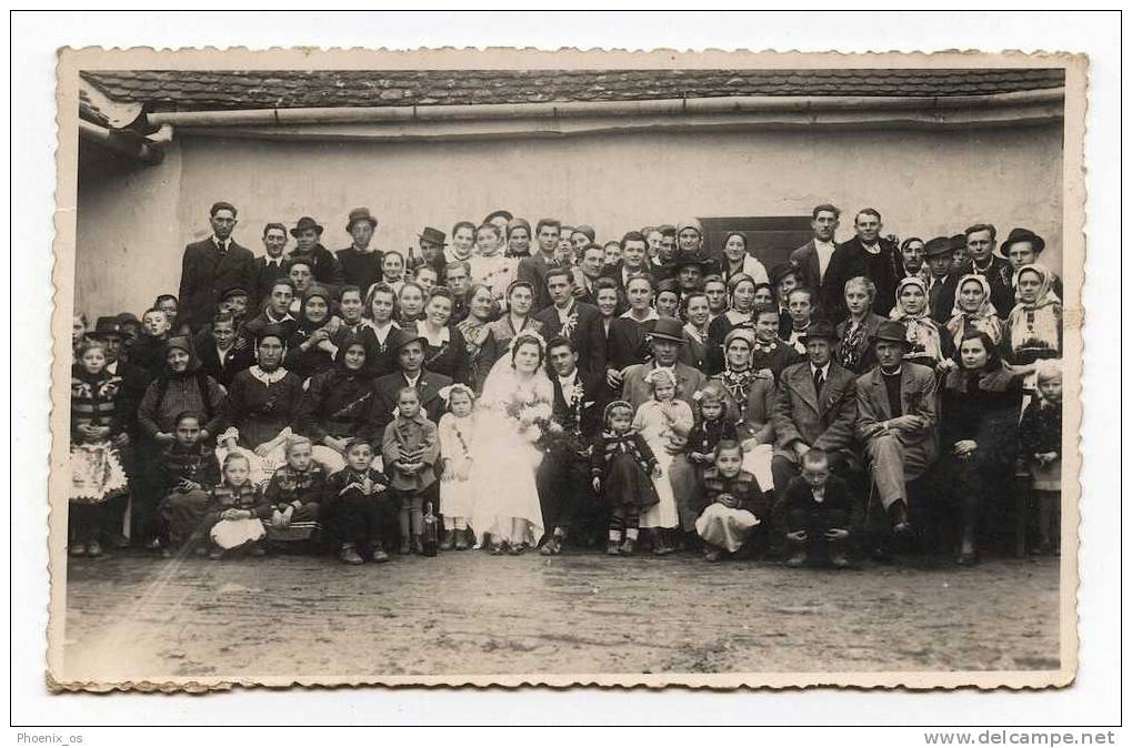 MARRIAGE / WEDDING - Bride, Mariée & Groom, Real Photo, Atelier LEGRADI&#262;, Osijek / Croatia, 14x8,5cm - Huwelijken