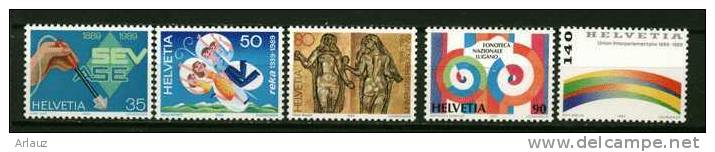 SUISSE.1989.  EVENEMENTS DIVERS .(YVERT N° 1327-31) - Unused Stamps