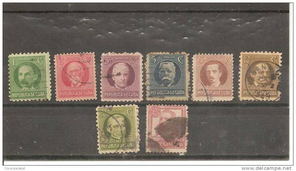 Cuba - Yvert  175-82 (usado) (o). - Used Stamps