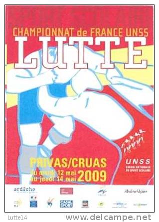 AUTOCOLLANT Du Championnat De France UNSS De Lutte Privas / Cruas 2009 - Otros & Sin Clasificación