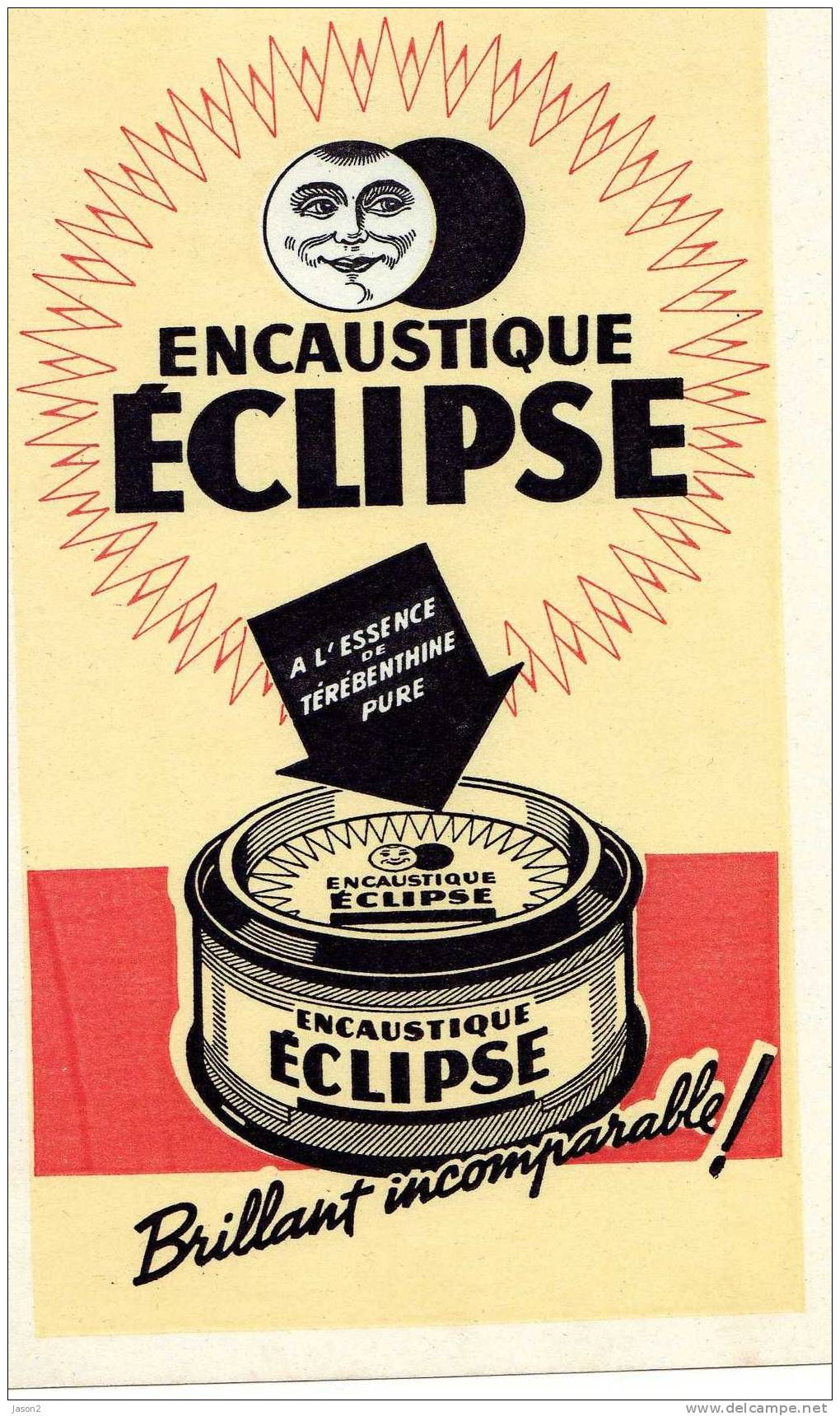 ANCIEN BUVARD ENCAUSTIQUE ECLIPSE - Produits Ménagers