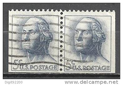 2 W Valeurs Oblitérées, Used - U.S.A. - ÉTATS-UNIS * 1962 - YT 741 - N° 1288-47 - George Washington