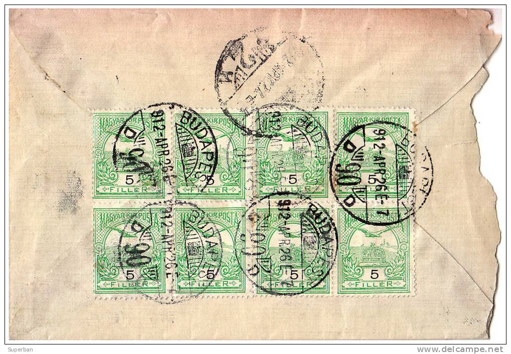 LETTRE : ENVOI EXPRES De BUDAPEST à NAGYVARAD En AVRIL 1912 - BEL AFFRANCHISSEMENT De 8 TIMBRES !!! - À VOIR ! (f-315) - Hojas Completas