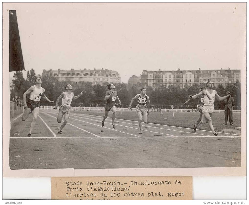 PHOTO PRESSE ATHLETISME - CHAMP. PARIS 1938 - GOLDOWSKY - 100 M PLAT - Athletics