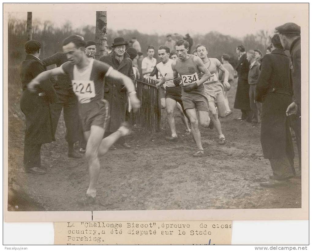 PHOTO PRESSE ATHLETISME - CROSS - CHALLENGE BISCOT 1938 - Athlétisme