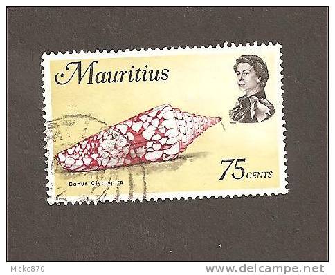 Ile Maurice N°342 Oblitéré Faune Marine Cone Clytospire - Mauritius (1968-...)