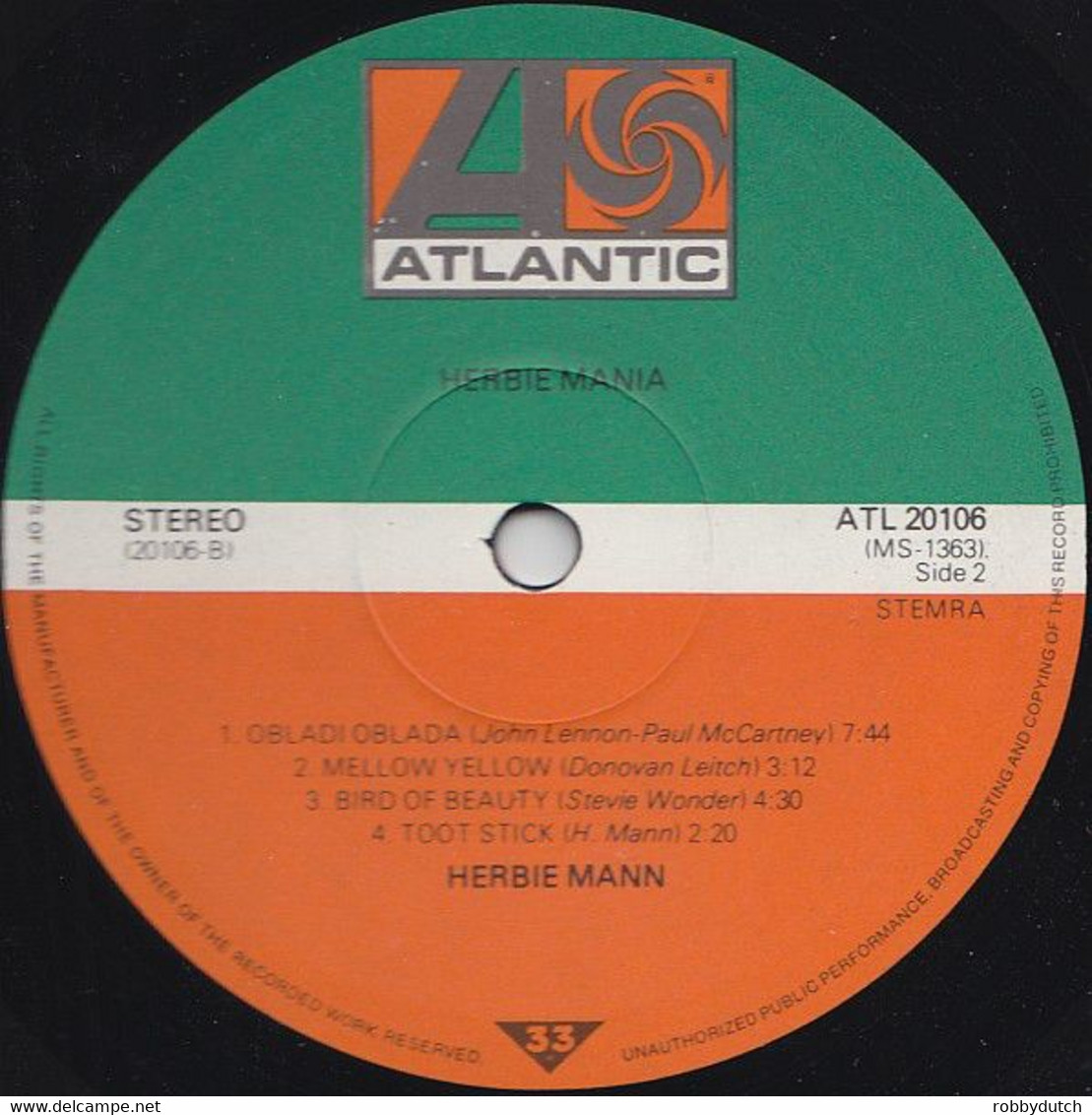 * LP *  HERBIE MANN - HERBIE MANIA (1976 Very Rare Holland) - Jazz